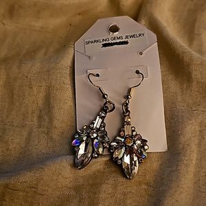 Vintage-inspired drop earrings with an antique sterling silver connector.